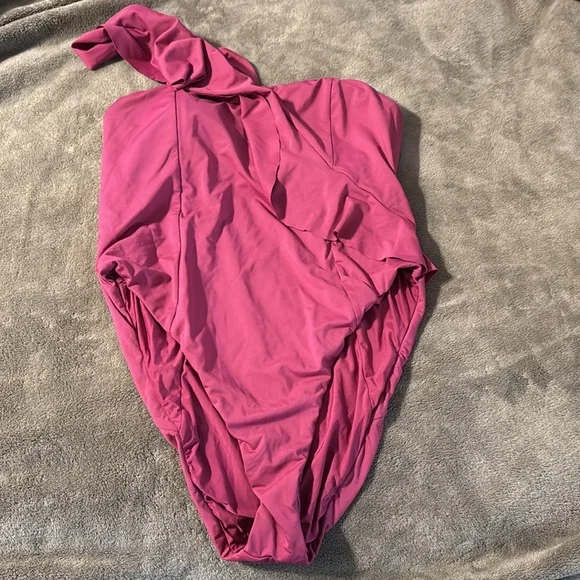 ✨ Anthropologie Asymmetrical Flounce One-Piece Swimsuit Sz XL - Picture 6 of 10